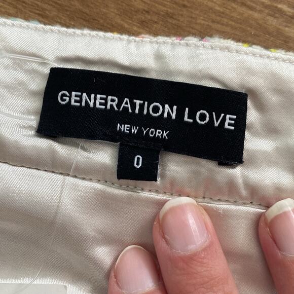 Generation Love Sandra Skirt in Rainbow tweed Boucle skirt sz 0 - Picture 6 of 6